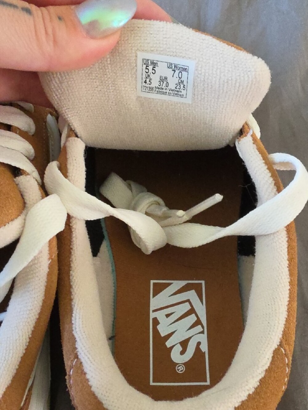 Vans Tan Suede Low-Top Sneakers - Picture 5 of 5